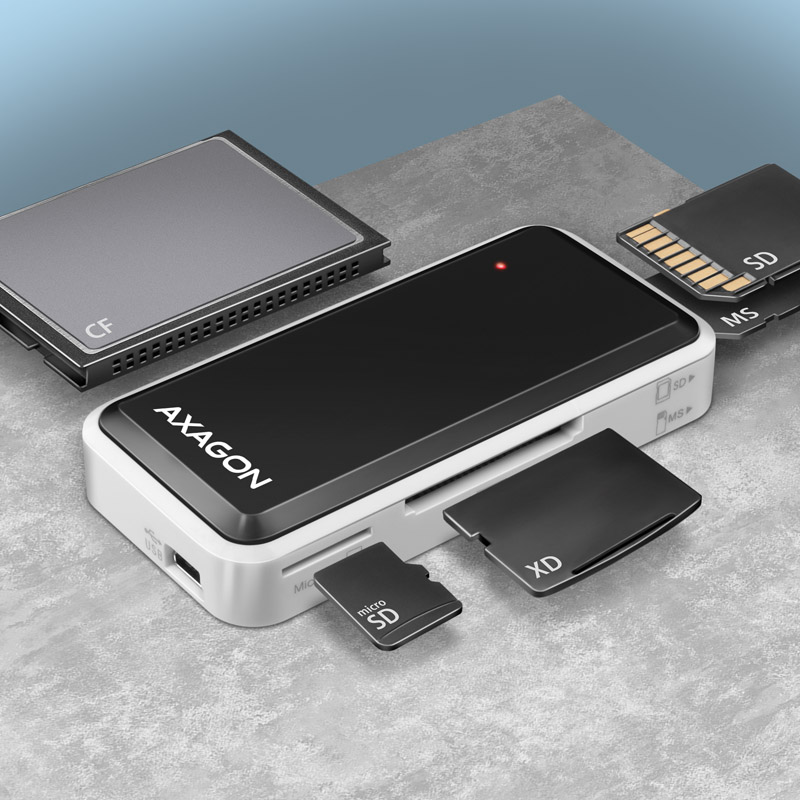AXAGON - AXAGON CRE-X1 External Mini Card Reader 5-slot ALL-IN-ONE