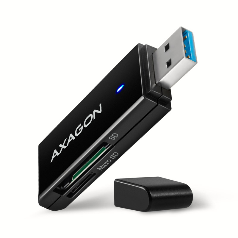 AXAGON CRE-S2N External SLIM card reader 2-slot & lun SDmicroSD