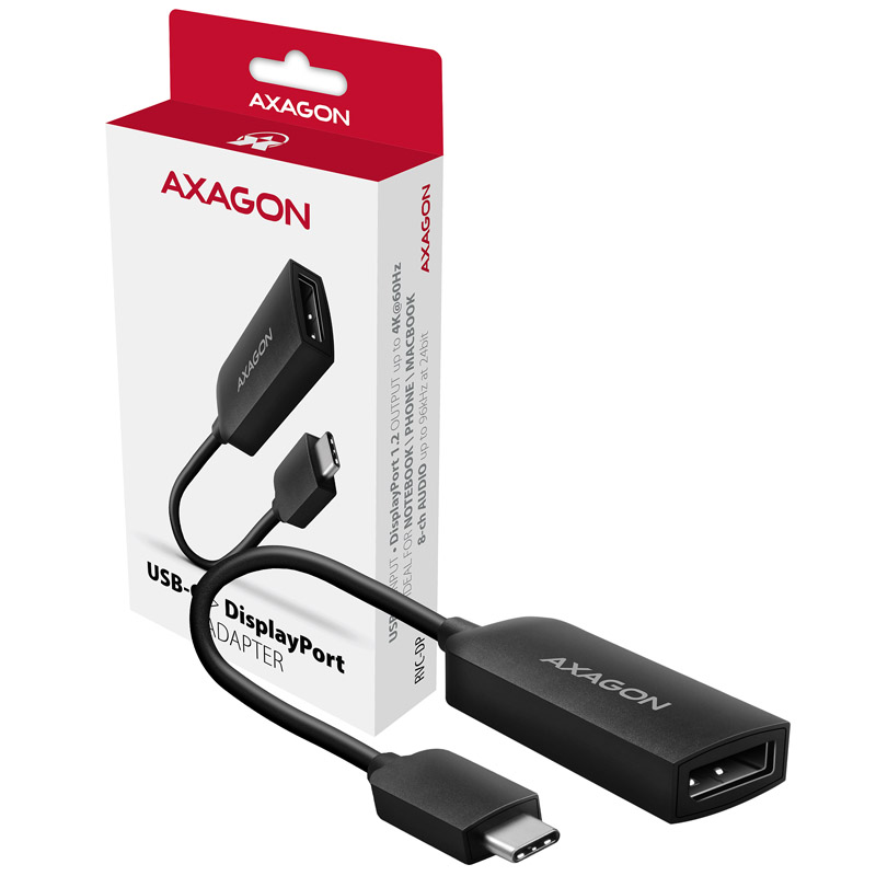 AXAGON - AXAGON RVC-DP USB-C to DisplayPort adapter 4K60Hz