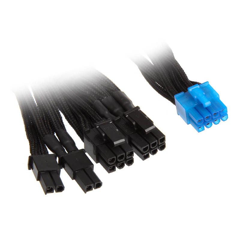 Silverstone - Silverstone 6+2 PCIe Cable (2x) 55cm - Black