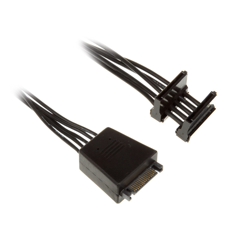 Silverstone - Silverstone SST-CP06-E2 Flexible SATA Power Cable 2x Connectors with Capacitors