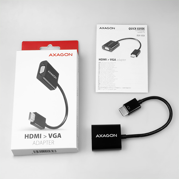 AXAGON - AXAGON RVH-VGN, HDMI to VGA Reduction  Adapter, FullHD