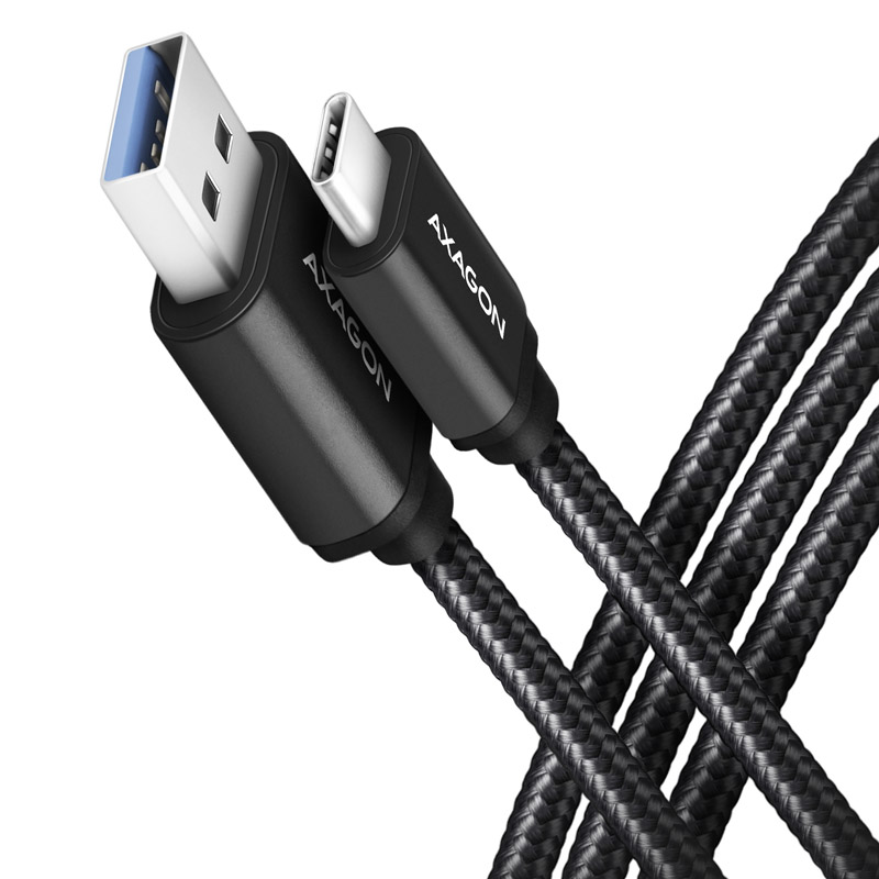 AXAGON BUCM3-AM20AB Kabel USB-C auf USB-A 3.2 Gen 1, schwarz - 2m