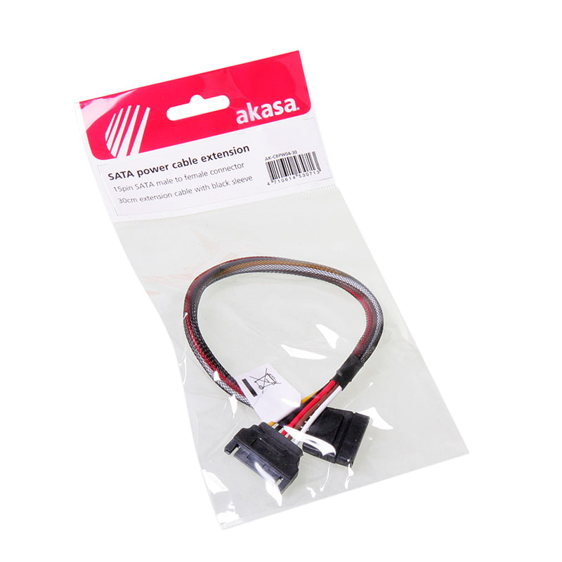 Akasa - Akasa SATA power cable extension cable (30cm) (AK-CBPW04-30)
