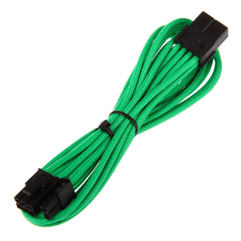 BitFenix - BitFenix Alchemy 6+2-Pin PCIe Extension 45cm - sleeved green/black