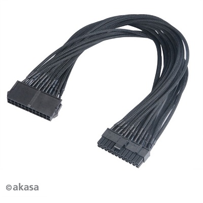 Akasa - Akasa FLEXA P24 24 pin ATX PSU extension cable (AK-CBPW06-40BK)