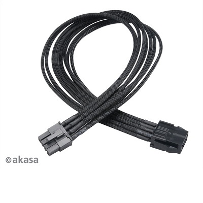 Akasa - Akasa FLEXA V8 40cm VGA power extension cable (AK-CBPW09-40BK)