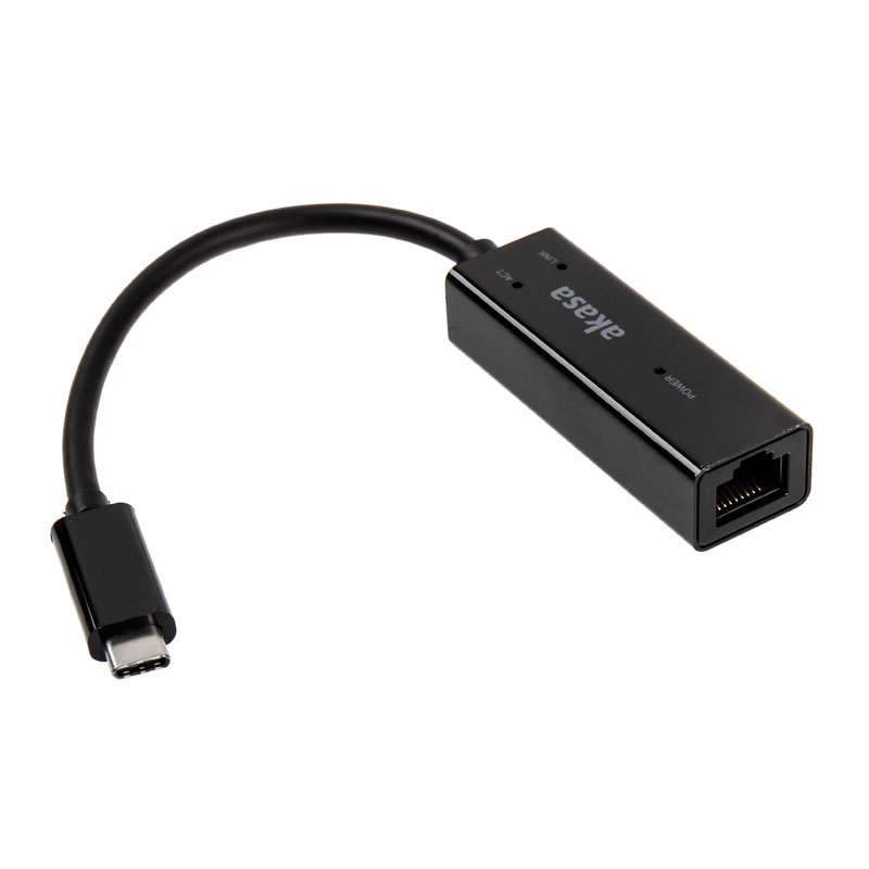 Akasa Type C to Gigabit Ethernet converter, supports 10/100/1000Mbps network access