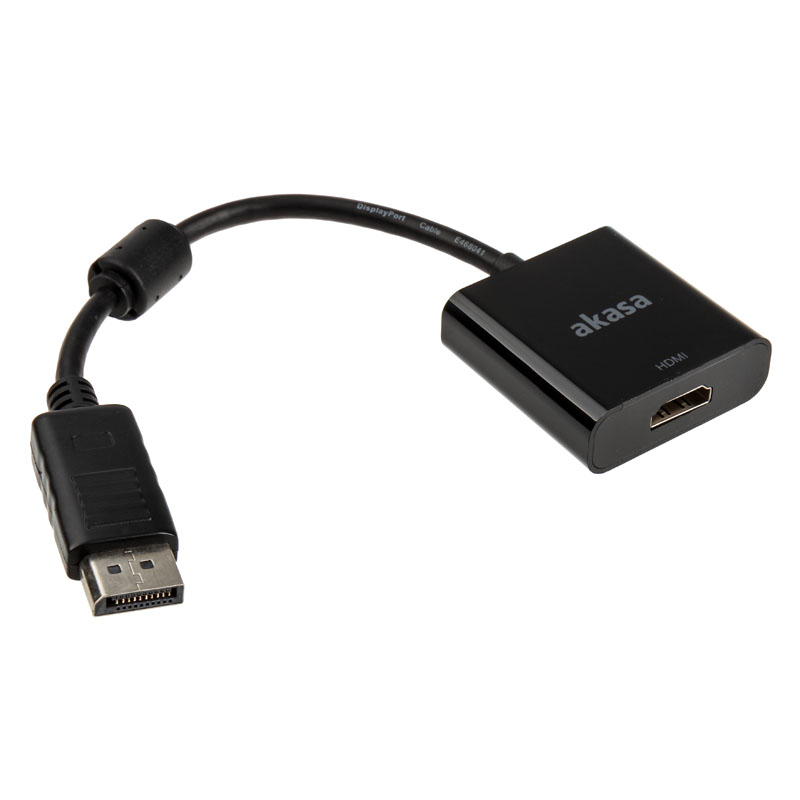 Akasa - Akasa DisplayPort Adapter to HDMI Female 4k - Black