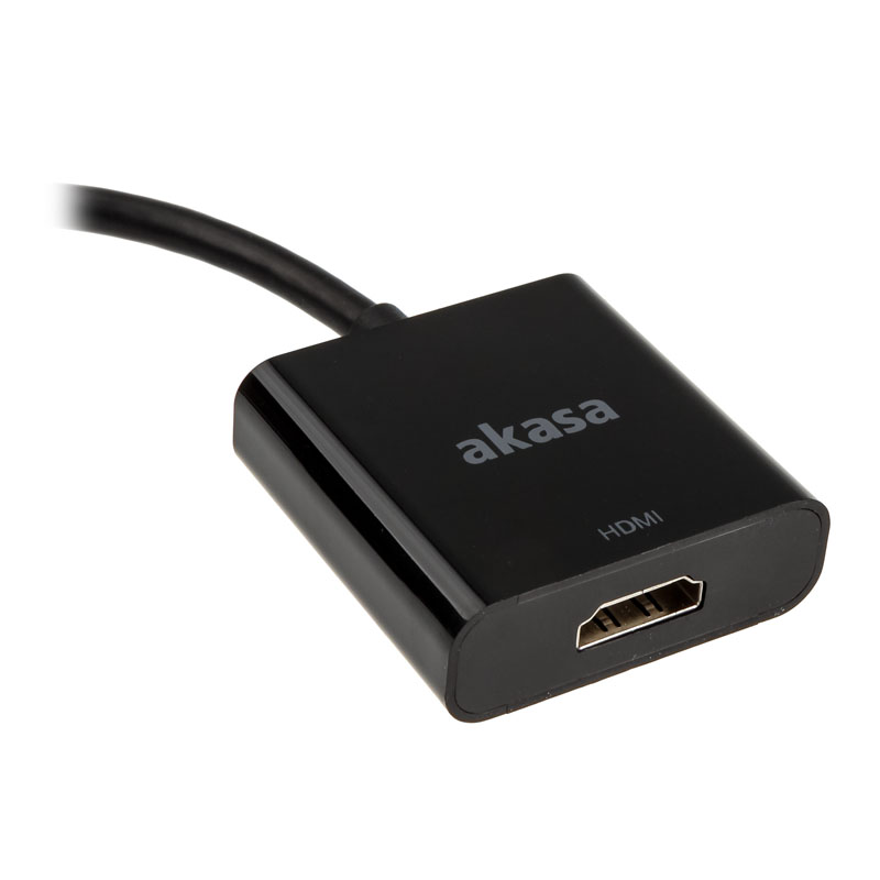 Akasa - Akasa DisplayPort Adapter to HDMI Female 4k - Black