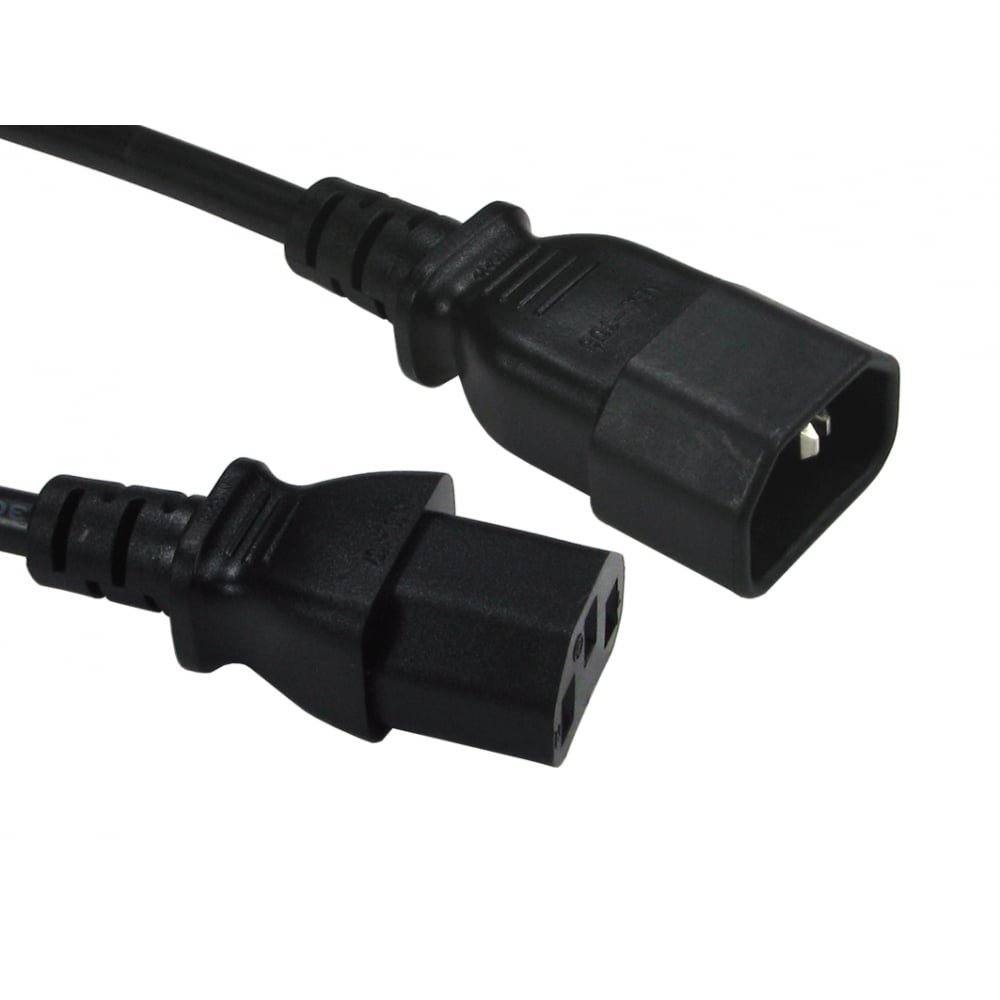 OcUK Value C14 to C13 Power Extension Cable Male to Female - 1.8m