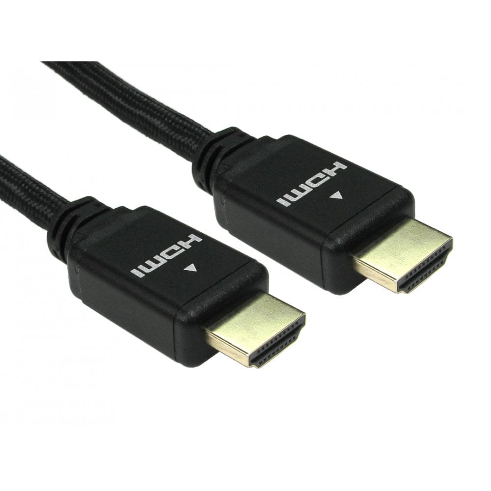 OcUK Value 2Mtr HDMI v2.1 Braided Cable - Black