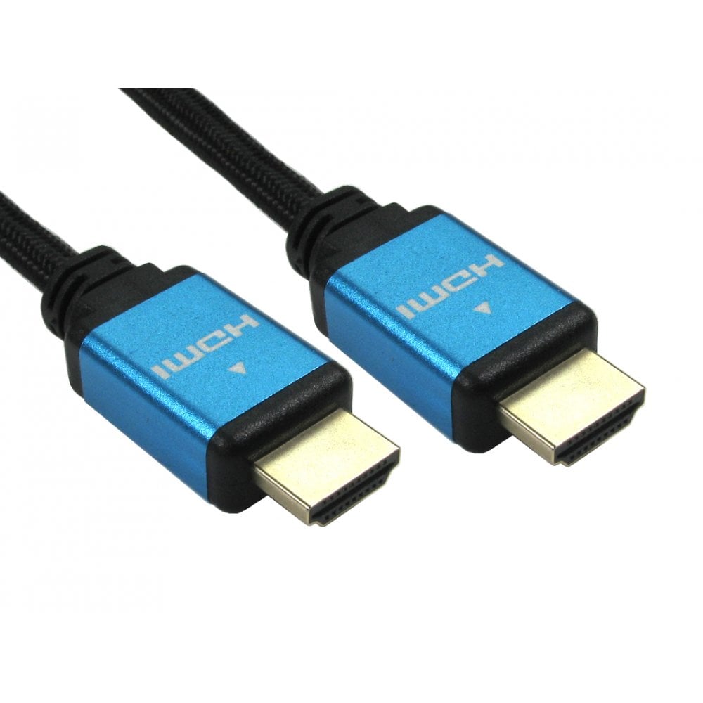 OcUK Value 1Mtr HDMI v2.1 Braided Cable - Blue