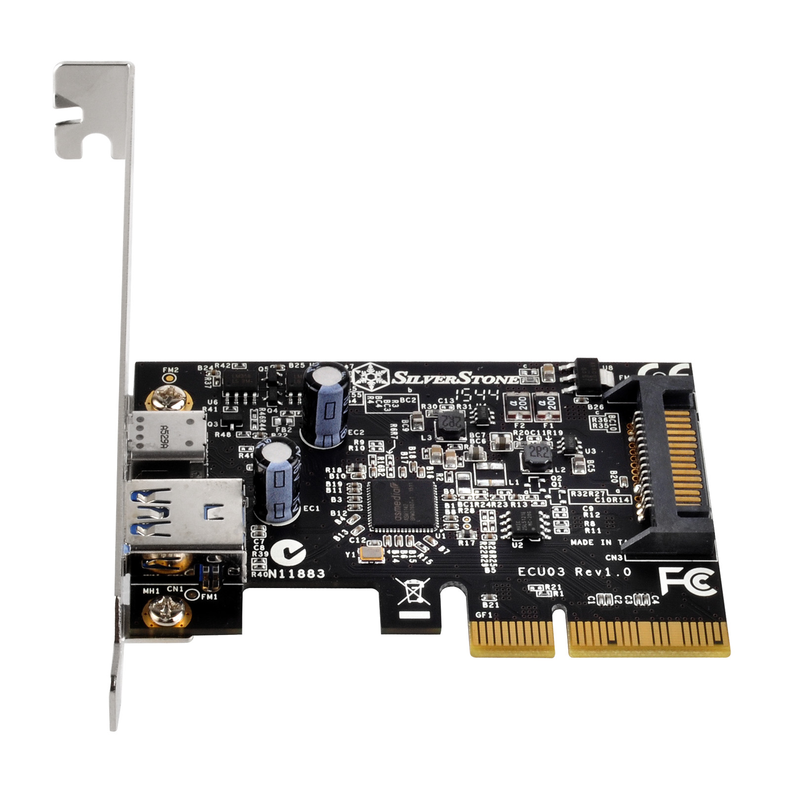 Silverstone - SilverStone 2 Port USB3.1 Gen2 PCIe Expansion Card
