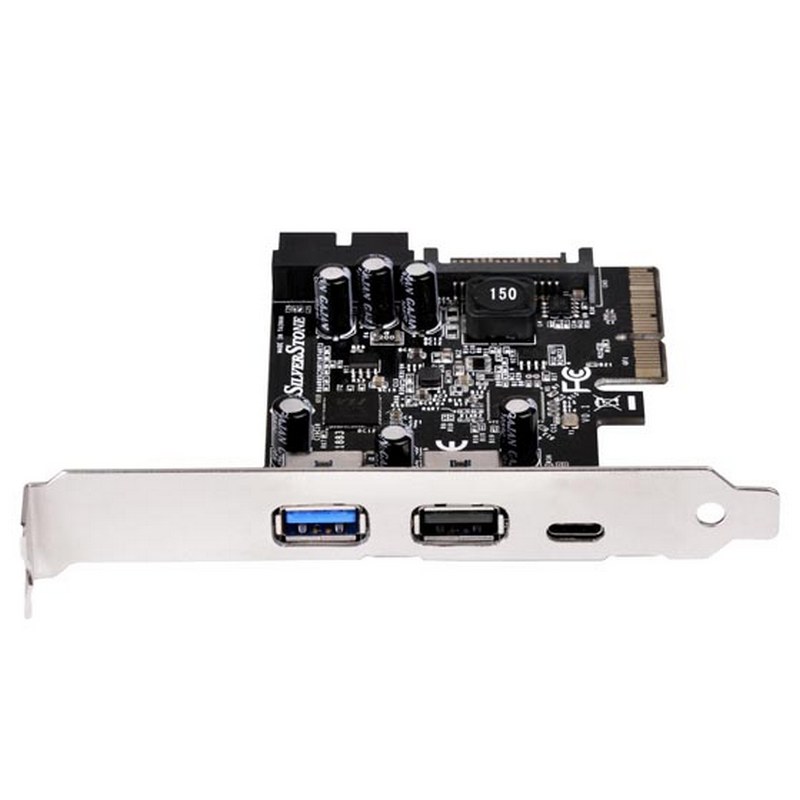 Silverstone - Silverstone ECU05 USB 3.1 and USB 3.0 PCIe Expansion Card