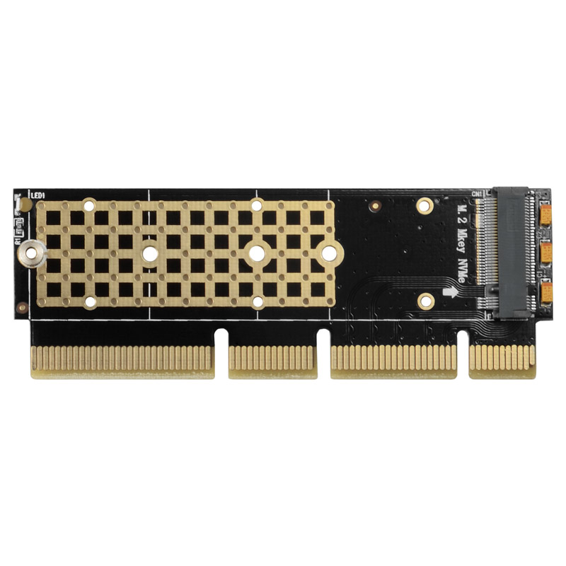 AXAGON - AXAGON PCEM2-1U PCI-E 3.0 16x - M.2 SSD NVMe, Up to 80mm SSD, Low Profile 1U Controller Card