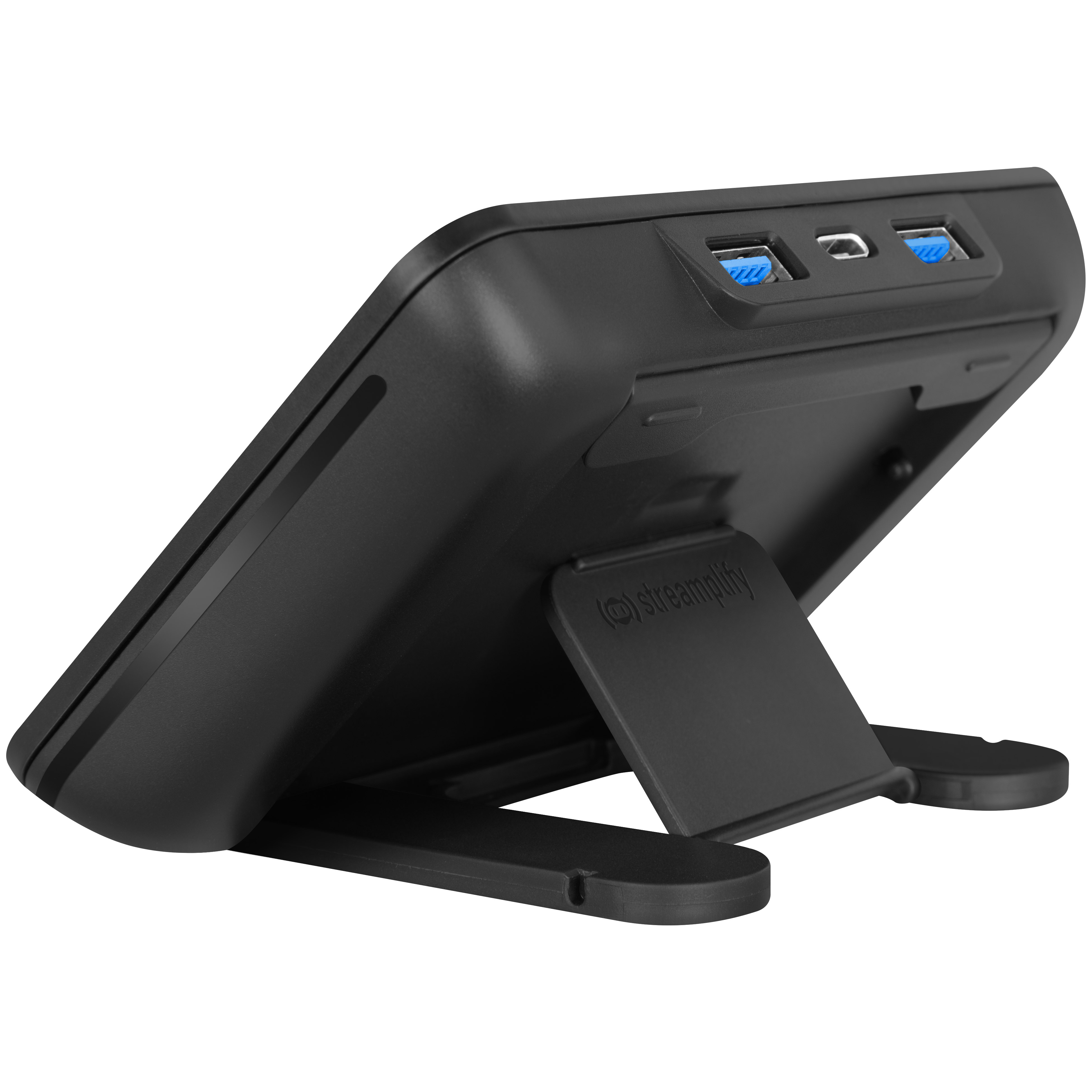 Streamplify - Streamplify STREAMING DECK ONE Customisable LCD Stream Deck and USB Hub - Black 