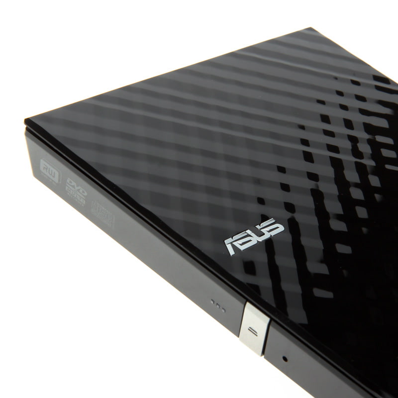 Asus - Asus External Slimline DVD Re-Writer, USB, 8x, Black, Cyberlink Power2Go 7 - Black (SDRW-08D2S-U LIT