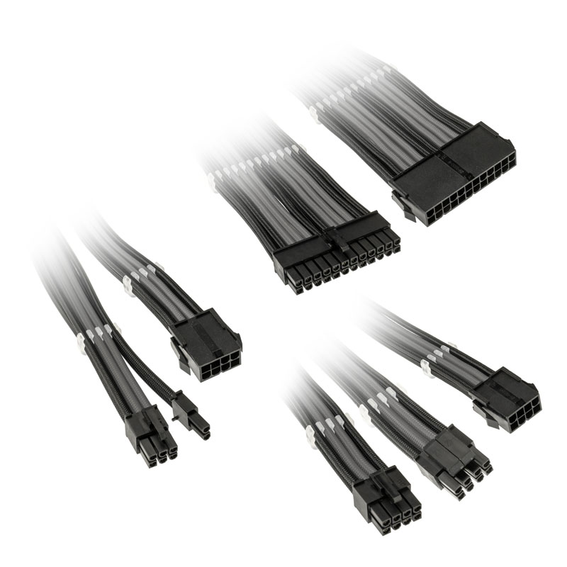 Kolink Core Adept Braided Cable Extension Kit - Jet Black/Stone