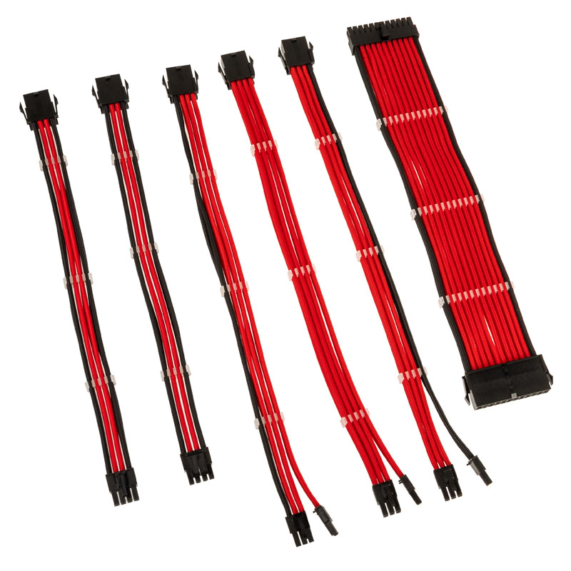 Kolink - Kolink Core Adept Braided Cable Extension Kit - Racing Red