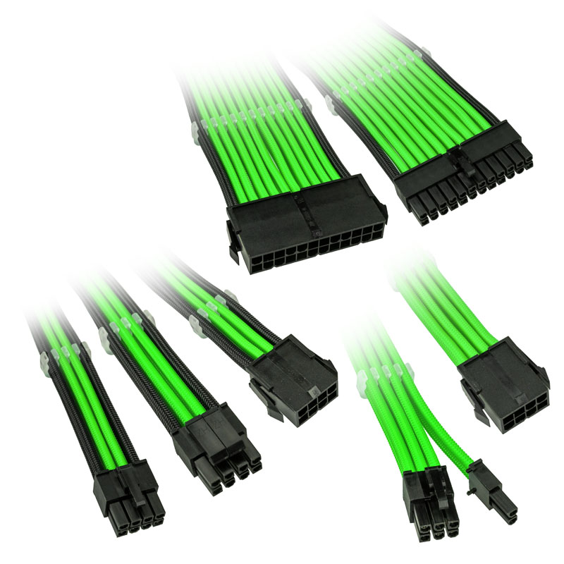 Kolink - Kolink Core Adept Braided Cable Extension Kit - Venom Green