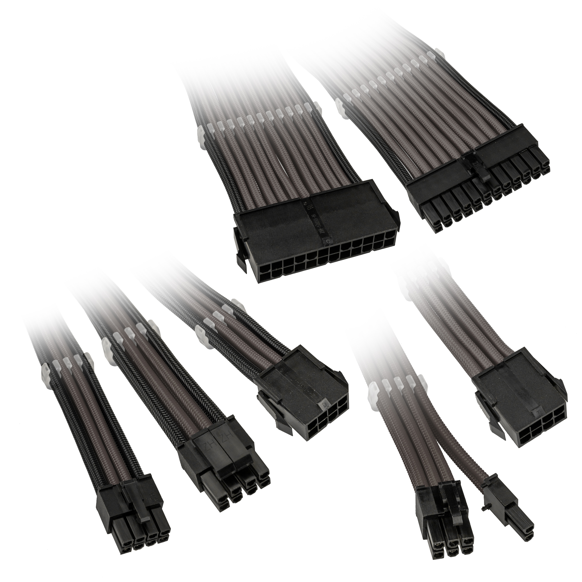 Kolink Core Adept Braided Cable Extension Kit - Gunmetal Grey