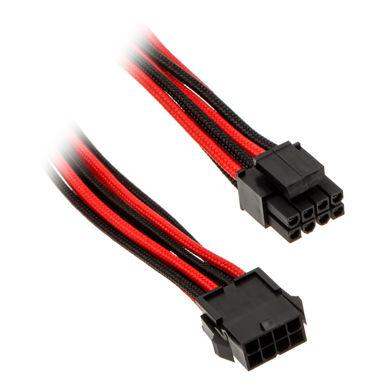 Phanteks - Phanteks 8-Pin EPS12V Cable Extension 50cm - Sleeved Black & Red