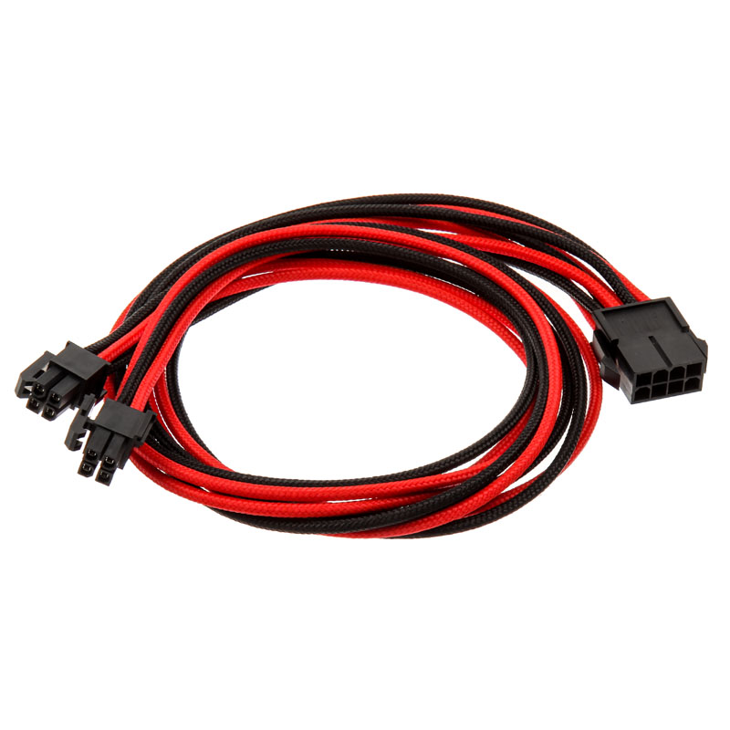 Phanteks - Phanteks 8-Pin EPS12V Cable Extension 50cm - Sleeved Black & Red