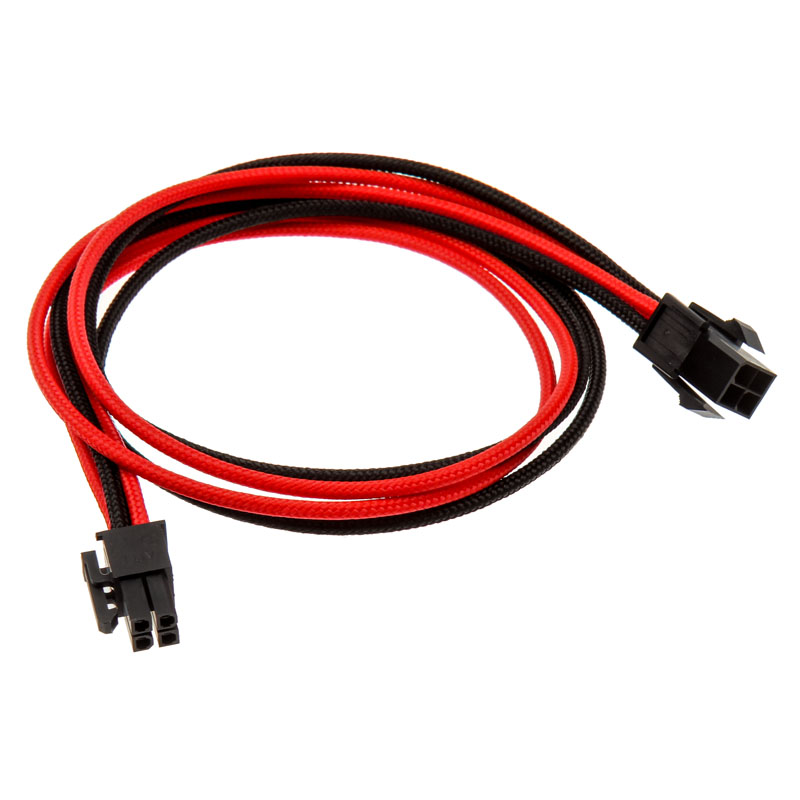 Phanteks 4-Pin Cable Extension 50cm - Sleeved Black & Red