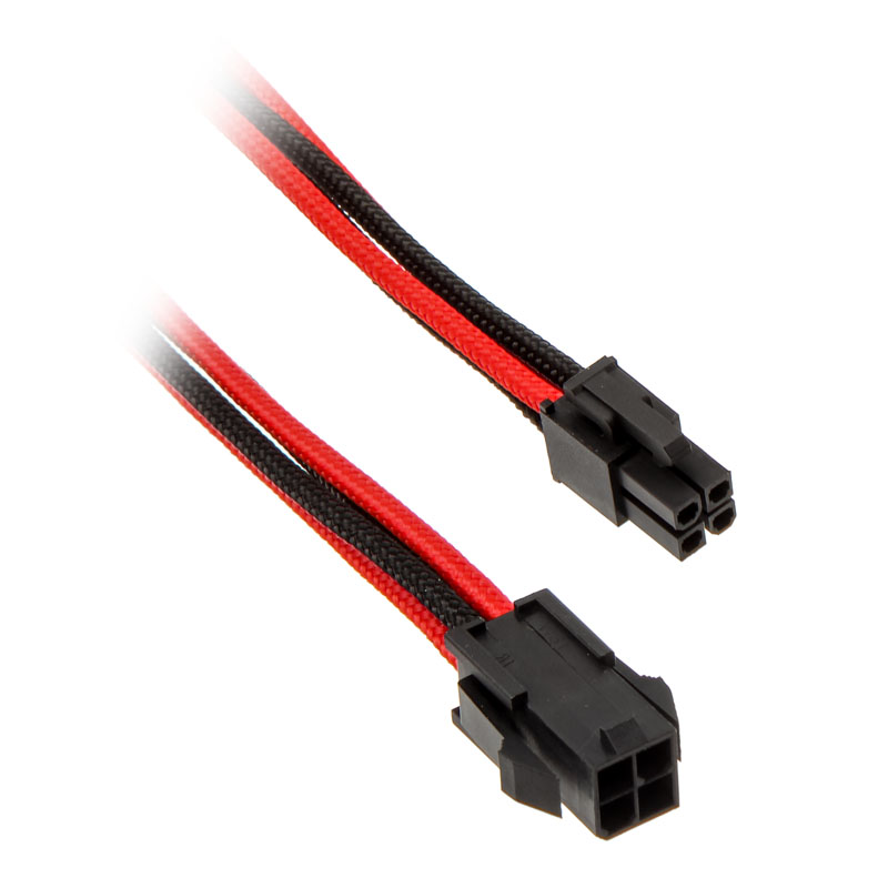 Phanteks - Phanteks 4-Pin Cable Extension 50cm - Sleeved Black & Red