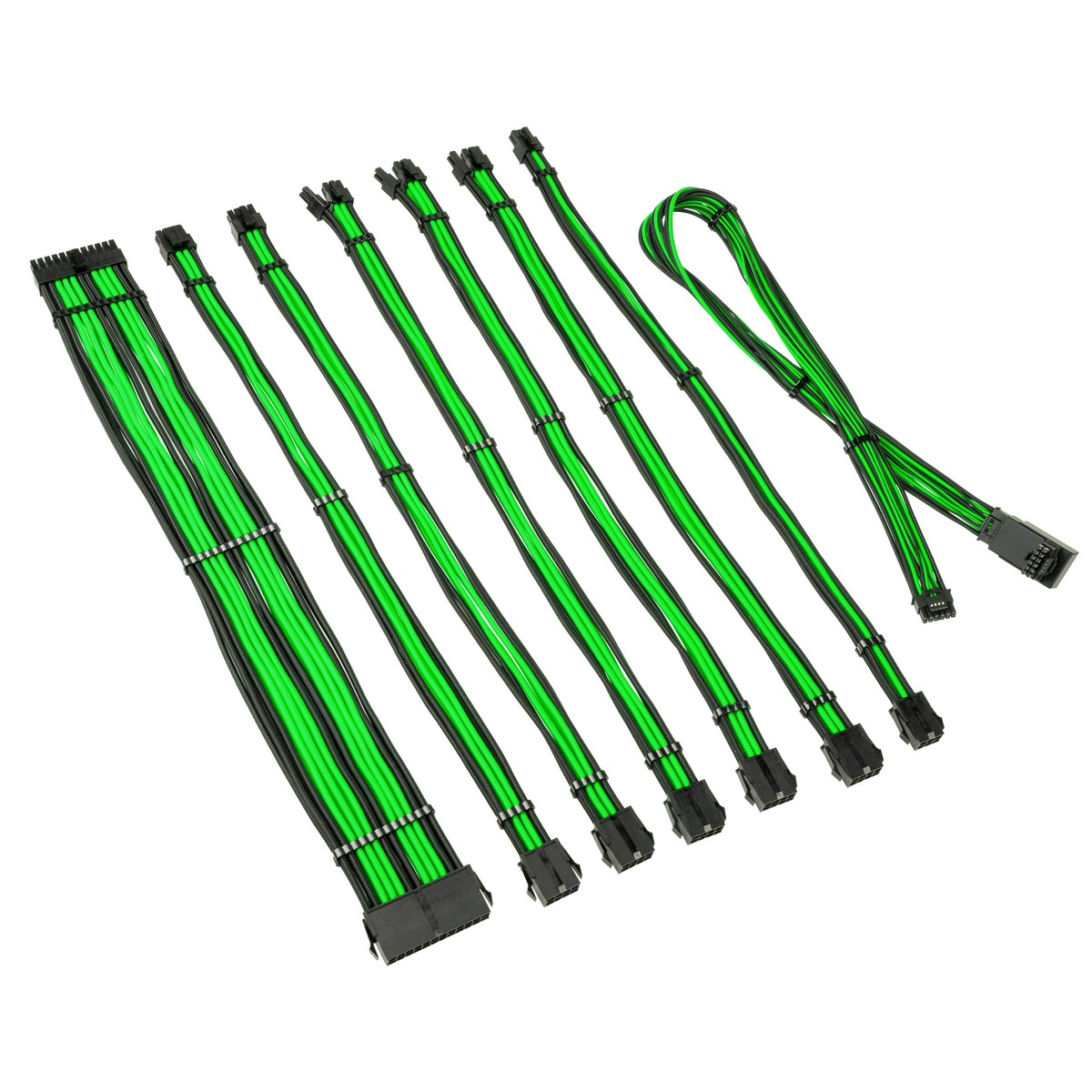 Kolink - Kolink Core Pro Braided Cable Extension Kit 12VHWPR Type 1 - Venom Green