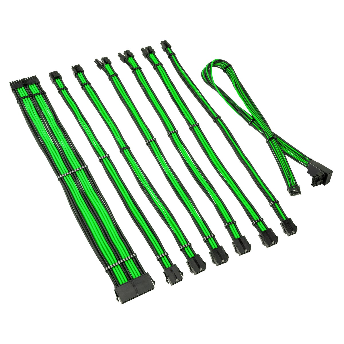 Kolink - Kolink Core Pro Braided Cable Extension Kit 12VHWPR Type 2 - Venom Green