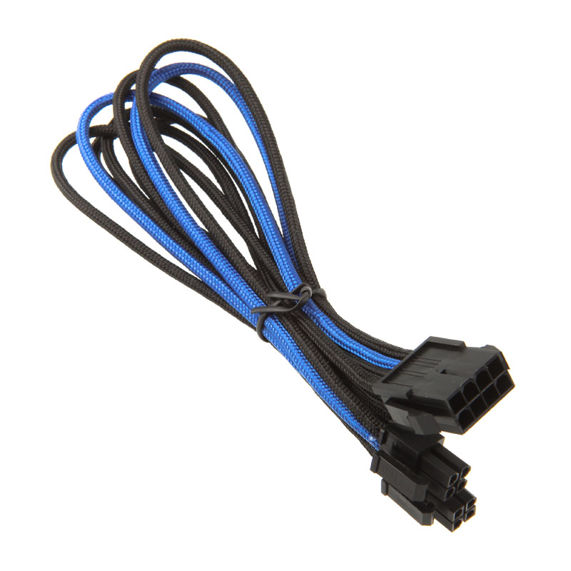 Silverstone - Silverstone EPS 8-pin to EPS / ATX 4 +4 pin cable 30 cm - Black / Blue