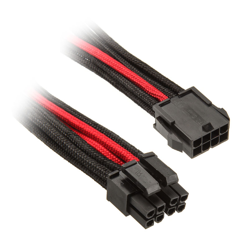 Silverstone EPS 8-pin to EPS / ATX 4 +4 pin cable 30 cm - Black / Red