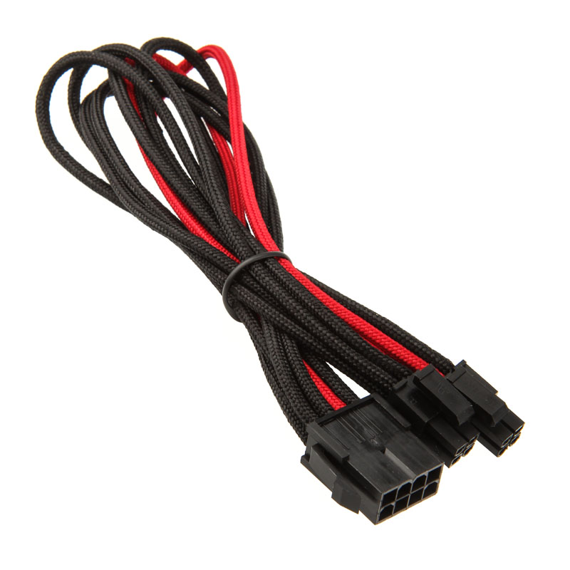 Silverstone - Silverstone EPS 8-pin to EPS / ATX 4 +4 pin cable 30 cm - Black / Red