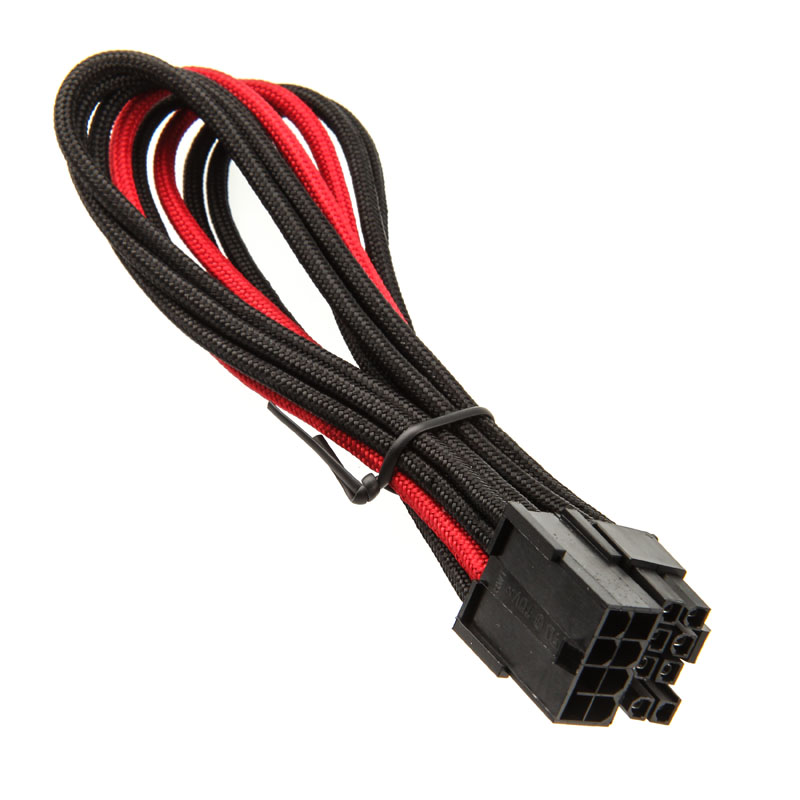 Silverstone - Silverstone PCI 8-Pin to 6 +2- pin PCIe Cable 25 cm - Black / Red