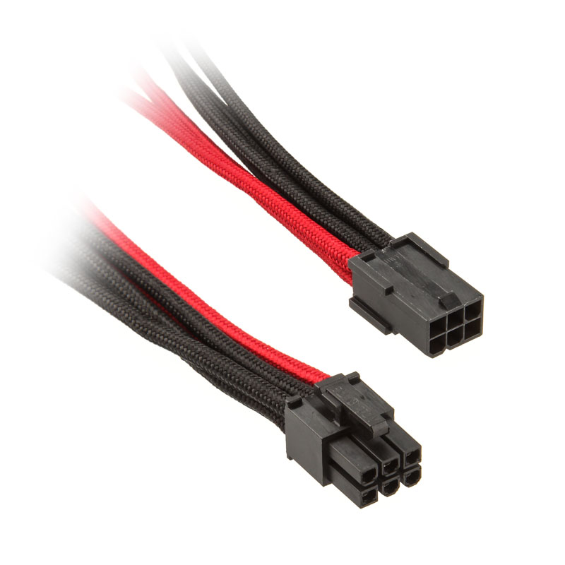 Silverstone 6-pin PCIe to 6-pin PCIe Cable 25 cm - Black / Red