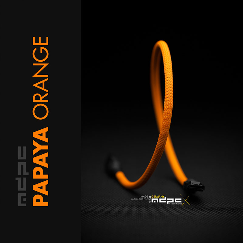 MDPC-X - MDPC-X Sleeve SATA - Papaya Orange, 1 Metre