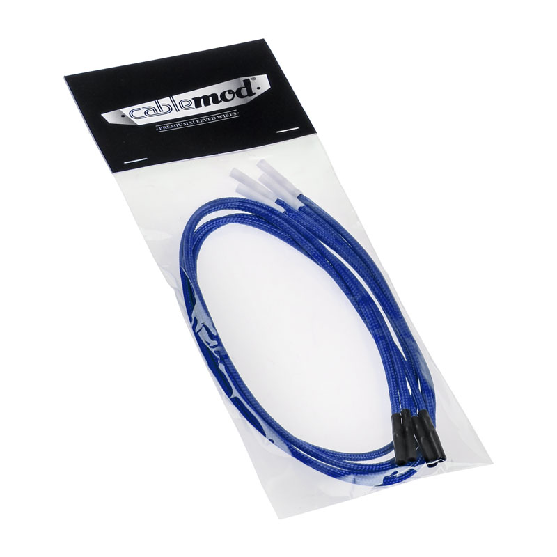 CableMod - CableMod ModFlex Sleeved Cable, Blue 20cm - 4 Pack