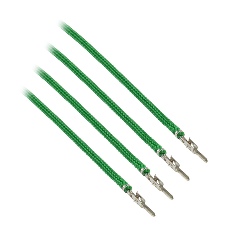 CableMod ModFlex Sleeved Cable, Green 20cm - 4 Pack