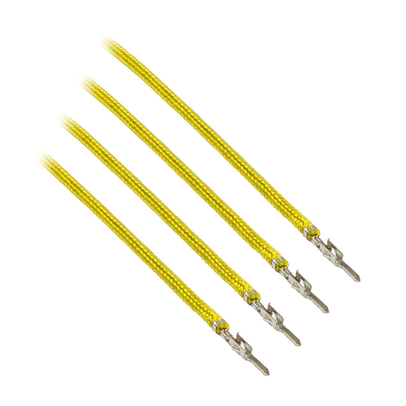 CableMod ModFlex Sleeved Cable, Yellow 20cm - 4 Pack