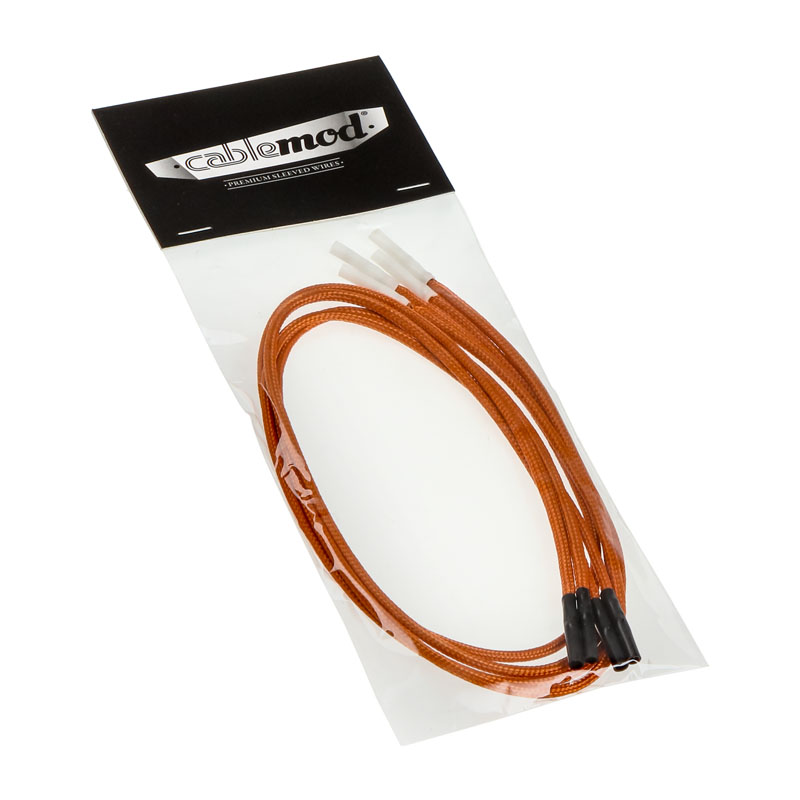 CableMod - CableMod ModFlex Sleeved Cable, Orange 40cm - 4 Pack