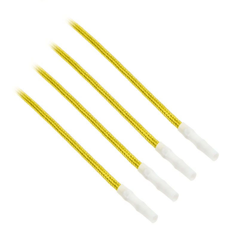 CableMod - CableMod ModFlex Sleeved Cable, Yellow 40cm - 4 Pack