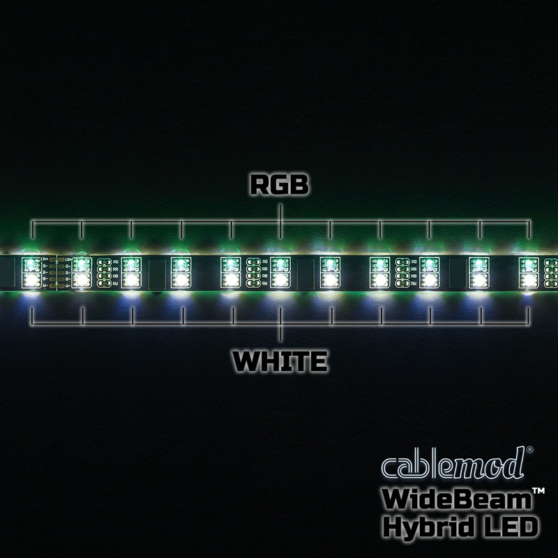 CableMod - CableMod WideBeam Hybrid LED Strip 30cm - RGB/W