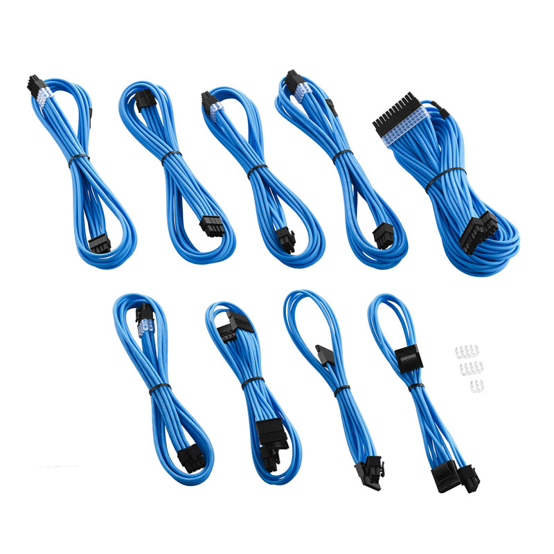 CableMod - CableMod PRO ModMesh C-Series AXi, HXi & RM Cable Kit - Light Blue (Yellow Label)