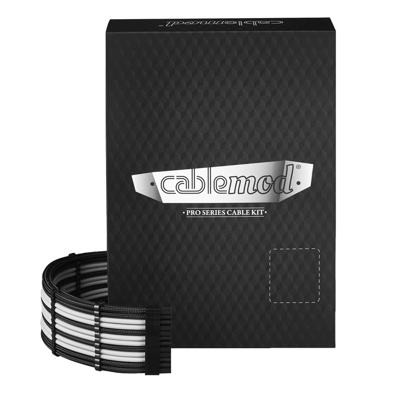 CableMod - CableMod PRO ModMesh C-Series AXi, HXi & RM Cable Kit - Black/White (Yellow Label)
