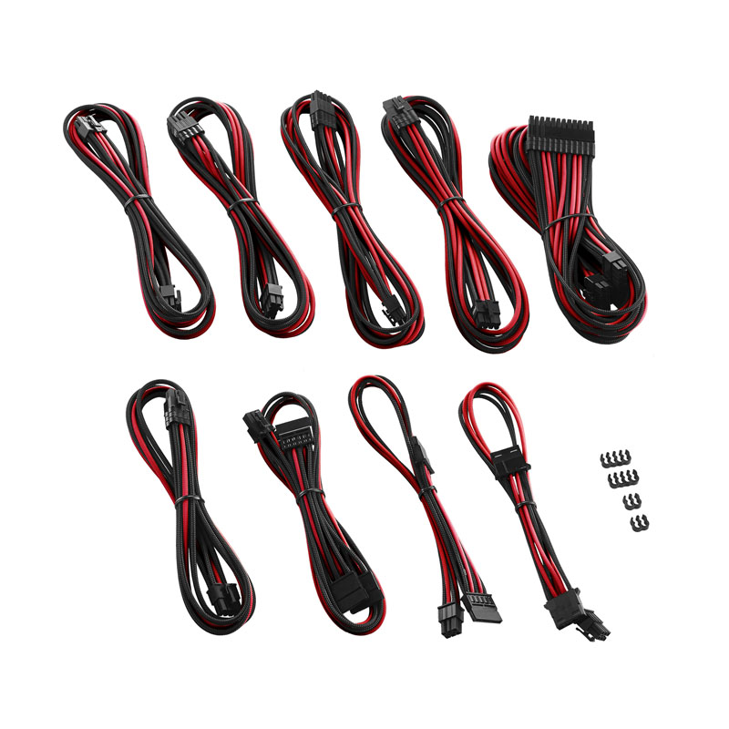 CableMod - CableMod PRO ModMesh C-Series RMi & RMx Cable Kit - Black/Red (Black Label)