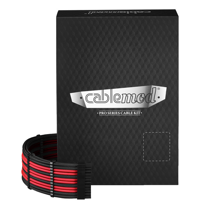 CableMod PRO ModMesh C-Series RMi & RMx Cable Kit - Black/Red (Black Label)