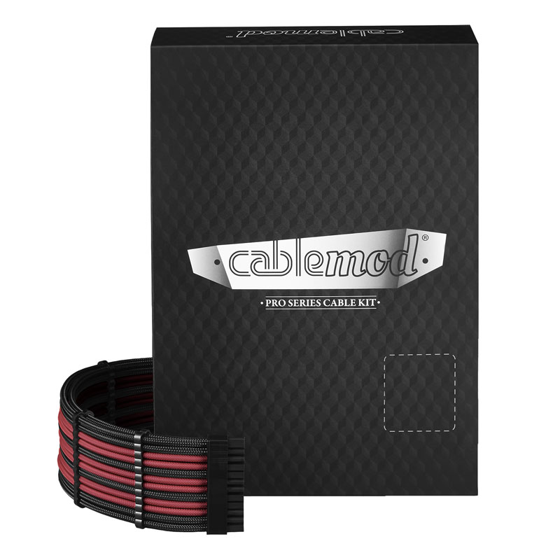 CableMod PRO ModMesh C-Series RMi & RMx Cable Kit - Black/Burgundy (Black Label)
