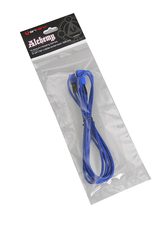 BitFenix - BitFenix Alchemy 3-Pin Extension 60cm - sleeved blue/blue